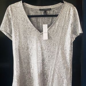 White House Black Market snakeskin print t-shirt